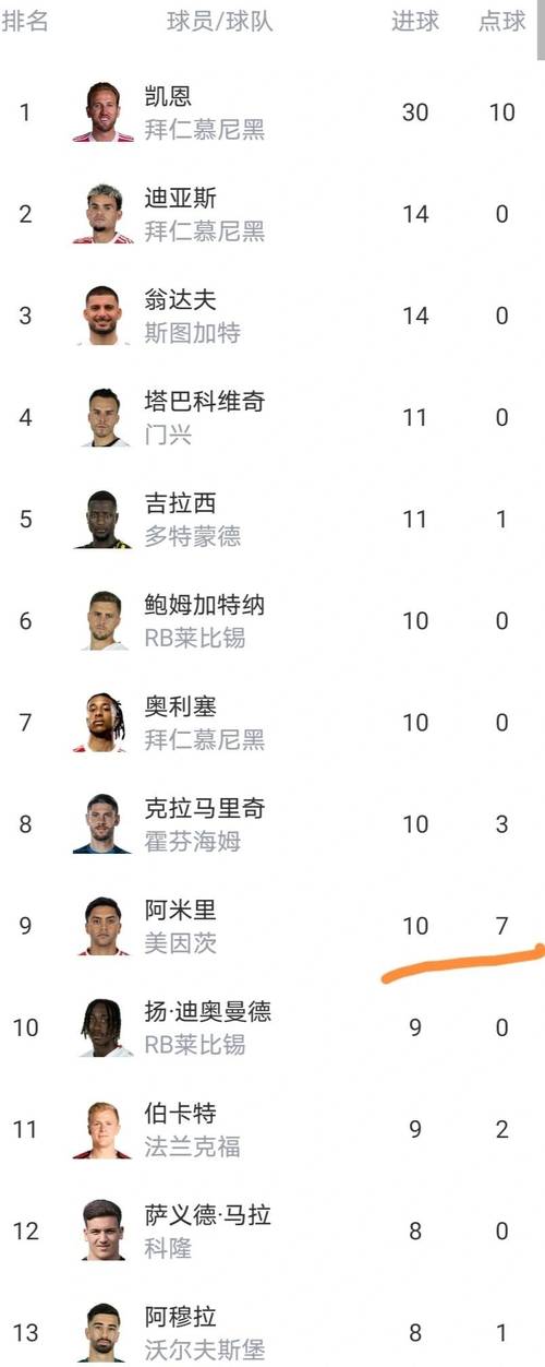 德甲联赛积分榜比分查询，德甲联赛最新积分榜